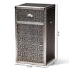 Baxton Studio Cosette Silver Metal Floral Accent Cabinet view 3