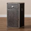 Baxton Studio Cosette Silver Metal Floral Accent Cabinet view 4