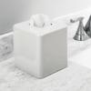 mDesign Metal Square Tissue Box Cover, Modern Facial Paper Holder, Accessories for Bathroom Vanity Countertop, Bedroom Dresser, Night Stand, Desk, Office, End Table, Unity Collection, Light Stone Gray view 2