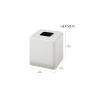 mDesign Metal Square Tissue Box Cover, Modern Facial Paper Holder, Accessories for Bathroom Vanity Countertop, Bedroom Dresser, Night Stand, Desk, Office, End Table, Unity Collection, Light Stone Gray view 3