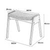 Foot Rest Stool/Seat Solid Wood Large Change Shoe Stool Designer Upholstered Ottoman Pouffe Footstool Wooden Dressing Stool with PU Leather Cover - Brown view 3