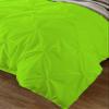 Soft Luxurious 3-Piece Pinch Pleated Pintuck Decorative Quilt Duvet Cover Set with Corner Ties 100% Cotton 400 Thread Count Comforter Cover (Twin/Twin XL, Parrot Green) view 2