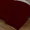 Soft Luxurious 3-Piece Pinch Pleated Pintuck Decorative Quilt Duvet Cover Set with Corner Ties 100% Cotton 400 Thread Count Comforter Cover (Twin/Twin XL, Wine) view 2