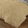 Soft Luxurious 1-Piece Pinch Pleated Pintuck Decorative Quilt Duvet Cover with Corner Ties 100% Cotton 400 Thread Count Comforter Cover (Full/Queen, Taupe) view 2