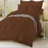 Soft Luxurious 3-Piece Pinch Pleated Pintuck Decorative Quilt Duvet Cover Set with Corner Ties 100% Cotton 400 Thread Count Comforter Cover (Twin/Twin XL, Chocolate) view 1