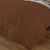 Soft Luxurious 3-Piece Pinch Pleated Pintuck Decorative Quilt Duvet Cover Set with Corner Ties 100% Cotton 400 Thread Count Comforter Cover (Twin/Twin XL, Chocolate) view 2