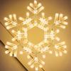 Kringle Traditions 20" Warm White LED Snowflake  Folding Lighted Snowflake Decoration for Outdoor Christmas Displays, Large Holiday Yard Decor, Steady Lights view 1