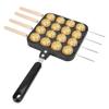 16 Holes Takoyaki Grill Pan Cooking Plate Baking Tool Non-Stick for Octopus Ball 4 Baking Needles for view 1