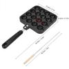 16 Holes Takoyaki Grill Pan Cooking Plate Baking Tool Non-Stick for Octopus Ball 4 Baking Needles for view 3