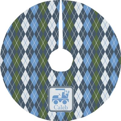 YouCustomizeIt Personalized Blue Argyle Tree Skirt