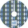 YouCustomizeIt Personalized Blue Argyle Tree Skirt view 1