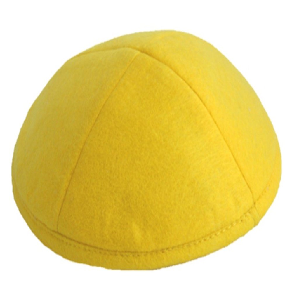 A1 Skullcap Linen Fabric Kippot Single or Bulk Kippah Optional Custom Imprinting Inside for Your Speacial Event Yellow