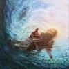 UpwardBeats Jesus Canvas Prints for Living Room, Bedrooms, and Offices Jesus Stretches Forth Hand in Water view 2