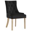 America Luxury - Chairs Modern Contemporary Urban Dining Kitchen Room Side Chair, Set of Two, Velvet Fabric Wood, Black view 3