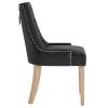America Luxury - Chairs Modern Contemporary Urban Dining Kitchen Room Side Chair, Set of Two, Velvet Fabric Wood, Black view 4