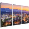 48 x 24 TOTAL - Asheville, North Carolina Skyline Metal Print wall art. 3 Panel split, Triptych. HD aluminum panels view 1