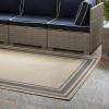 Modern Contemporary Living Lounge, Indoor and Outdoor Area Rug Floor Carpet, Fabric, Multi Beige view 2