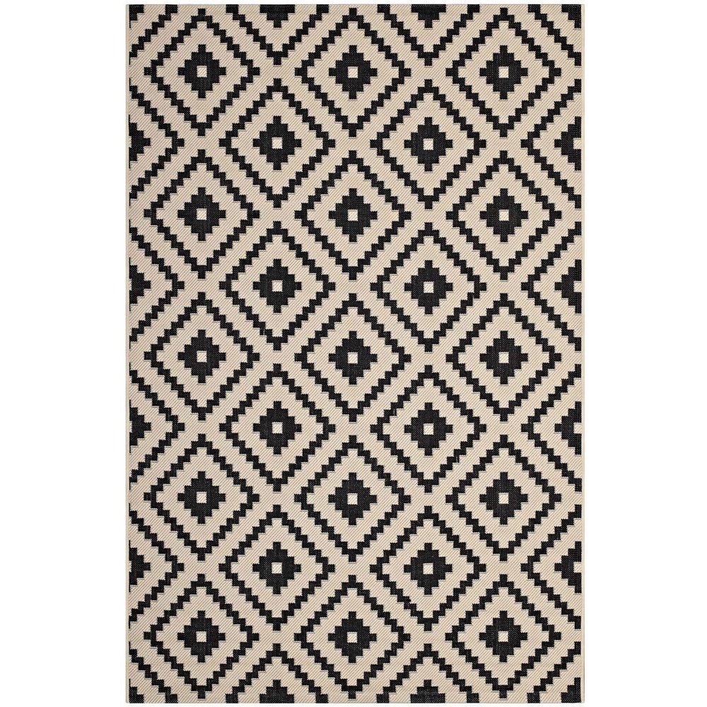 Modern Contemporary Living Lounge, Indoor and Outdoor Area Rug Floor Carpet, Fabric, Multi Beige