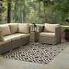 Modern Contemporary Living Lounge, Indoor and Outdoor Area Rug Floor Carpet, Fabric, Multi Beige view 3