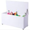 Basicwise Wooden Storage Organizing Toy Box, White view 1