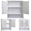 HomeLoft Basics Adjustable Shelfe Cabinet with M Cabinet with Wooden Bathroom Wall Mirror Doors Mount Medicine Adjustable Shelf Wooden Bathroom Wall M view 3