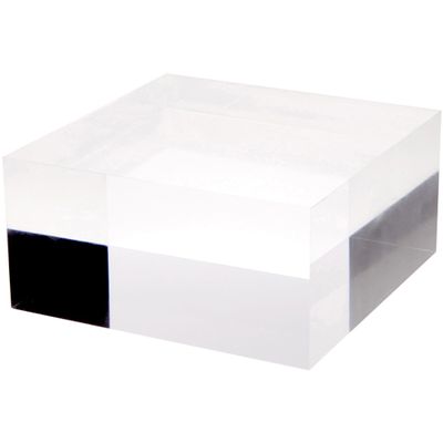 Plymor Clear Polished Acrylic Square Display Block, 4" H x 8" W x 8" D