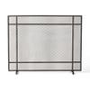 Christopher Knight Home Markus Modern Single Panel Iron Firescreen, Black Brushed Gold Finish view 1