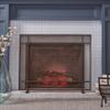 Christopher Knight Home Markus Modern Single Panel Iron Firescreen, Black Brushed Gold Finish view 2