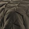 Amuze Bedding Soft Reliable Luxurious King/Cal-King Chocolate 2 Pc Pinch Pleated Duvet Cover+Duvet Insert, Comfy Bedding Set, Seasonable Comforter Set_94" x 104" in view 2