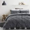 Amuze Bedding Soft Reliable Luxurious King/Cal-King Chocolate 2 Pc Pinch Pleated Duvet Cover+Duvet Insert, Comfy Bedding Set, Seasonable Comforter Set_94" x 104" in view 4