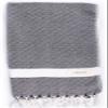 Bersuse 100% Cotton Laodicea Bathroom Hand Towels - Turkish Towels, Absorbent Soft Gentle Quick-Drying Cotton - Hair, Face, Hand, Kitchen Tea Towel - 23x43 Inches, Black (Set of 12) view 1