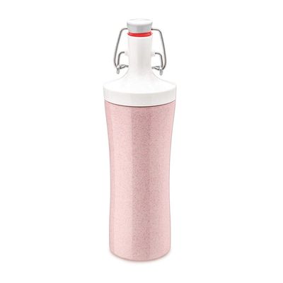 Koziol PLOPP TO GO Water Bottle, organic pink, 425 ml