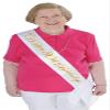 Glittered Happy 80th Birthday Satin Sash 2 Piece Costume Accessory view 3