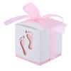50Pcs Candy Box Cute Baby Footprint Paper Decorative Boxes Wedding Party Favor Box Wedding Candy Box(Pink) view 1