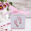 50Pcs Candy Box Cute Baby Footprint Paper Decorative Boxes Wedding Party Favor Box Wedding Candy Box(Pink) view 4