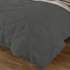 Soft Luxurious 1-Piece Pinch Pleated Pintuck Decorative Quilt Duvet Cover with Corner Ties 100% Cotton 400 Thread Count Comforter Cover (Full/Queen, Dark Grey) view 2
