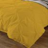 Soft Luxurious 1-Piece Pinch Pleated Pintuck Decorative Quilt Duvet Cover with Corner Ties 100% Cotton 400 Thread Count Comforter Cover (Full/Queen, Gold) view 2
