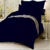Soft Luxurious 3-Piece Pinch Pleated Pintuck Decorative Quilt Duvet Cover Set with Corner Ties 100% Cotton 400 Thread Count Comforter Cover (Twin/Twin XL, Navy Blue) view 1