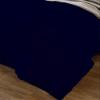 Soft Luxurious 3-Piece Pinch Pleated Pintuck Decorative Quilt Duvet Cover Set with Corner Ties 100% Cotton 400 Thread Count Comforter Cover (Twin/Twin XL, Navy Blue) view 2