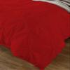 Soft Luxurious 1-Piece Pinch Pleated Pintuck Decorative Quilt Duvet Cover with Corner Ties 100% Cotton 400 Thread Count Comforter Cover (Full/Queen, Blood Red) view 2