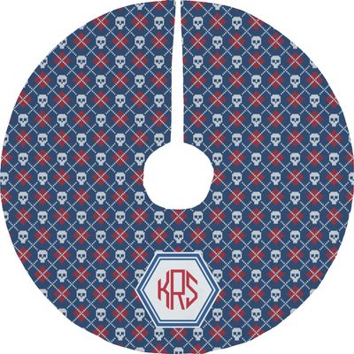 YouCustomizeIt Personalized Knitted Argyle & Skulls Tree Skirt