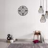 Homemania Clock, Steel, Black, 50 x 0.2 x 50 cm view 1
