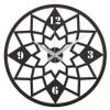 Homemania Clock, Steel, Black, 50 x 0.2 x 50 cm view 2