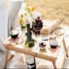 2 in 1 Large Cheese Board & Picnic Table with Lots of Free Accessories - Unique for Women, House Warming Gifts, New Home Presents, Anniversary, Wedding Gifts for Couples, Gift for Her view 2