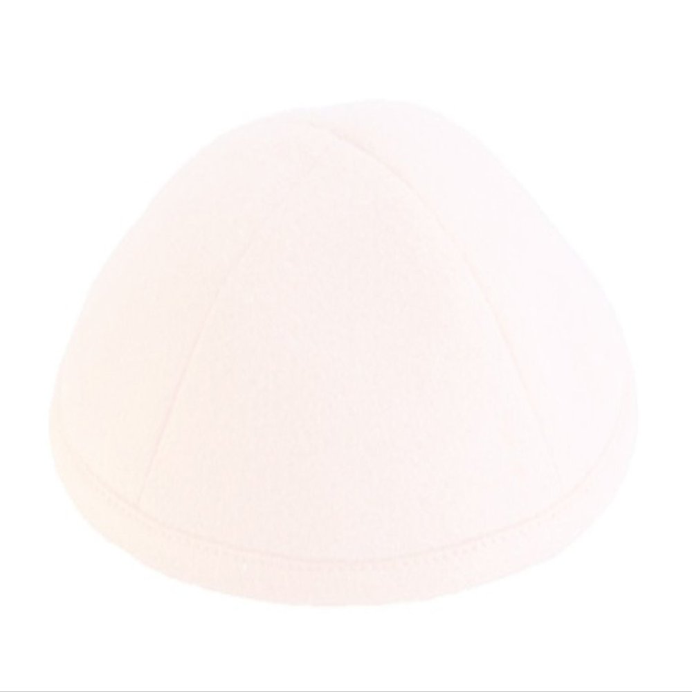 A1 Skullcap Linen Fabric Kippot Single or Bulk Kippah Optional Custom Imprinting Inside for Your Speacial Event White