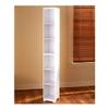 Thaweesuk Shop Slim Wood Storage Tower White Cabinet Bathroom Kitchen Apartment 9" sq. x 63-1/4"H with 6 Baskets 8" W x 7-1/4"D x 7-1/8"H of Set view 1