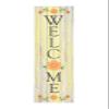 24 Inch Yellow Floral Welcome Vertical Wood Print Sign view 2