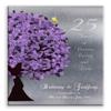 11x14 Mounted Canvas Art Print - 25 Year Anniversary Personalized Gift Silver of Tin Purple - With Gift Wrapping LTC-C1489 view 1