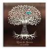11x14 Mounted Canvas Art Print - 19 Year Anniversary, Faux Bronze Personalized Family Countdown Tree - With Gift Wrapping LTC-C1449 view 1