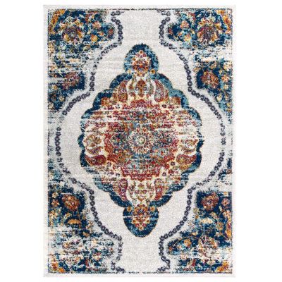 Modern Contemporary Living Lounge Area Rug Floor, Distressed Vintage, Fabric, Multi Colorful